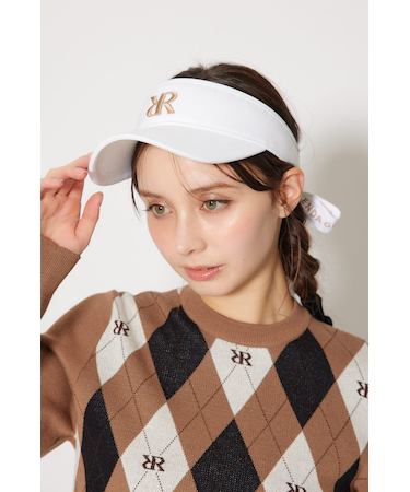【一部店舗・WEB限定】【RIENDA GOLF】RRロゴリボン付きサンバイザー