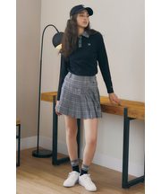【一部店舗・WEB限定】【RIENDA GOLF】グレンチェックプリーツスカート