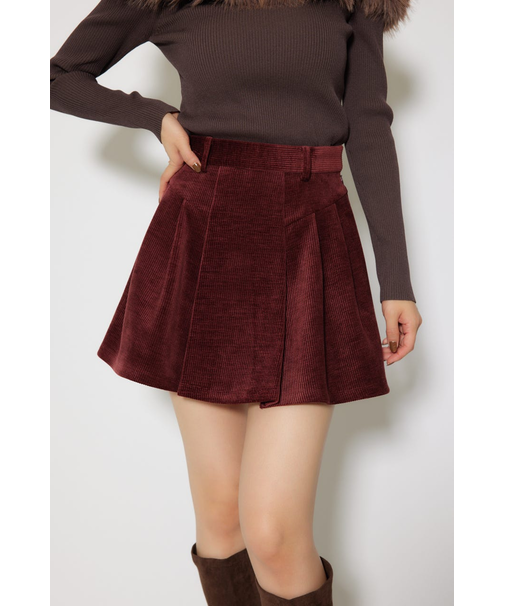 ボンディングコーデュロイミニスコートショートパンツ