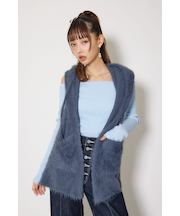 フード付きシャギーストール