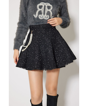 ツイードフレアスコートショートパンツ