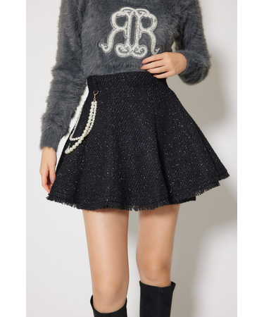 ツイードフレアスコートショートパンツ