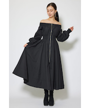 MA-1オフショルロングスリーブワンピース