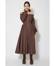 MA-1オフショルロングスリーブワンピース