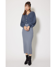 シャギーカーデセットワンピース