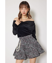 ソフティーカットオフショルトップス