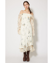 ビスチェパターンアシンンメトリーマーメイドワンピース