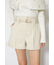 ベルト付きピンタックショートパンツ