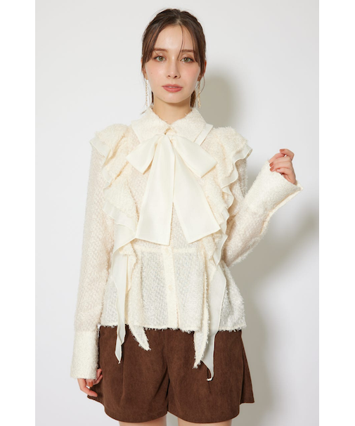 2WAYフリルブラウス