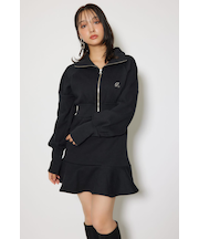 ティアードペプラムワンピース