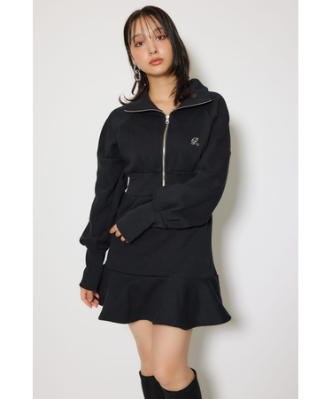 ティアードペプラムワンピース