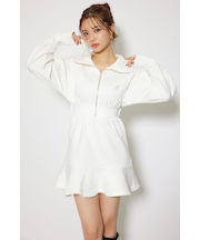 ティアードペプラムワンピース