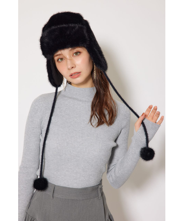 フェイクファー2WAYパイロット帽子