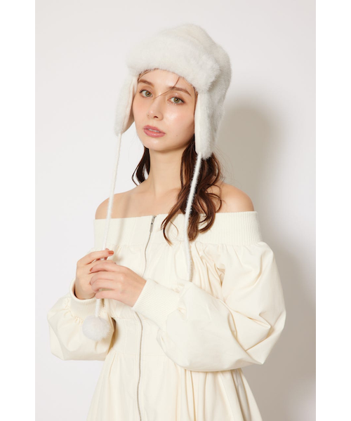 フェイクファー2WAYパイロット帽子｜リエンダの通販｜&mall（アンド