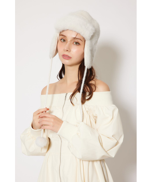 フェイクファー2WAYパイロット帽子