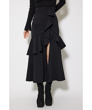 フリルスリットハイウエストスコートショートパンツ