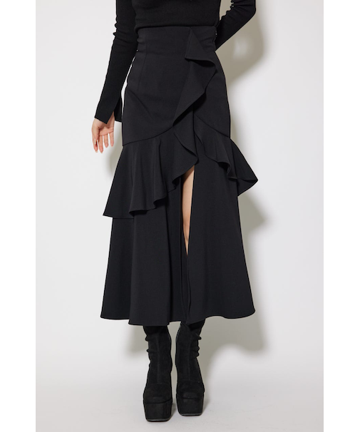 フリルスリットハイウエストスコートショートパンツ