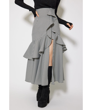 フリルスリットハイウエストスコートショートパンツ