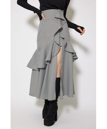 フリルスリットハイウエストスコートショートパンツ