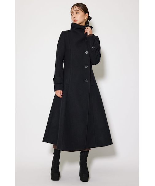 【1月下旬以降お届け】25オーバーネックシンデレララインコート