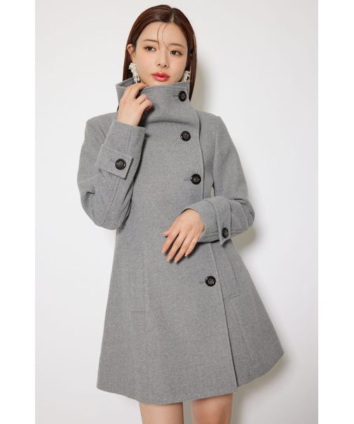 25オーバーネックシンデレララインミニコート