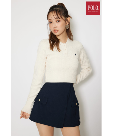 【POLO BCS】ケーブルニットトップス