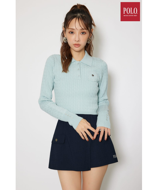 【POLO BCS】ケーブルニットトップス