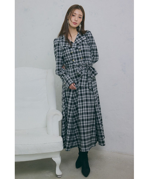 【POLO BCS】オープンカラーフレアワンピース