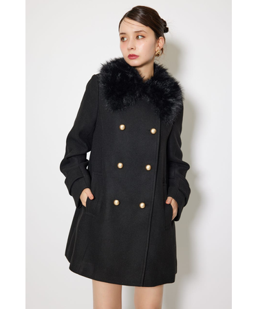 Aラインステンカラーコート