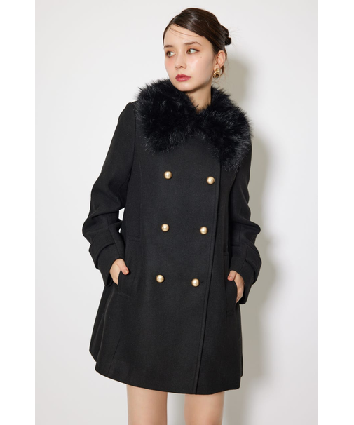 Aラインステンカラーコート