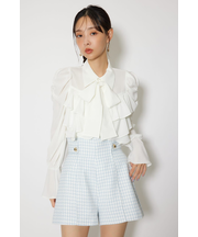 BIGリボンシフォンブラウス