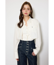 バックリボンレイヤードシャツ