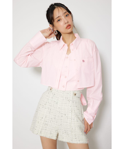 バックリボンレイヤードシャツ