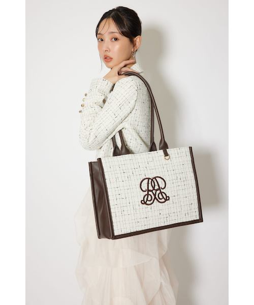 未使用 RRトートバッグ RRロゴツイードトートバッグ｜リエンダの通販｜&mall（アンドモール