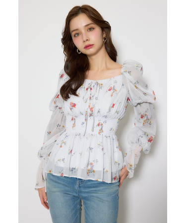 ボリュームスリーブブラウス