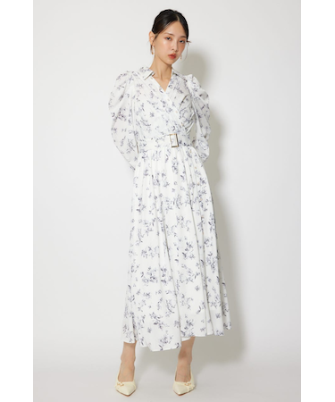 カシュクールフレアシャツワンピース