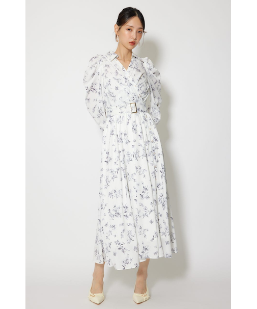 カシュクールフレアシャツワンピース