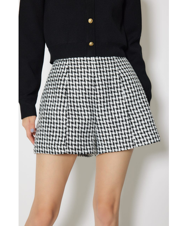 ハイウエストツイードショートパンツ