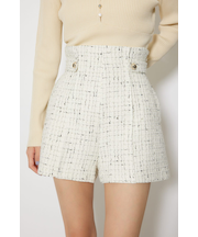 ハイウエストツイードショートパンツ