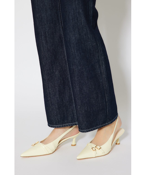 ベルトディテールスリングバックパンプス