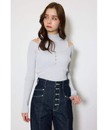 レイヤードニットトップス