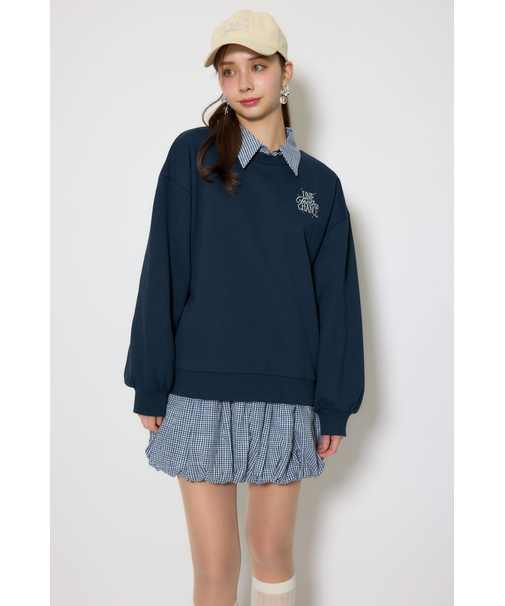 バルーンシャツセットスウェットワンピース