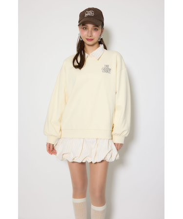 バルーンシャツセットスウェットワンピース