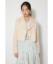 26SSフェイクスエードライダースジャケット