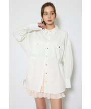 ベルトディティールビッグシャツ