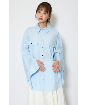 ベルトディティールビッグシャツ