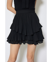 プリーツティアードミニスカート