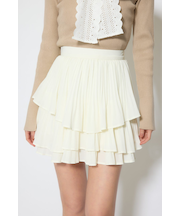 プリーツティアードミニスカート