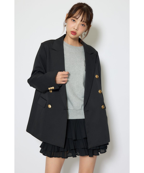 ピークドラペルダブルテーラードジャケット｜リエンダの通販｜&mall