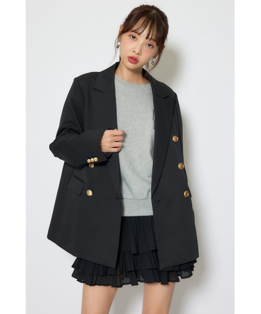 ピークドラペルダブルテーラードジャケット